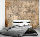 Фотообои Карта в спальне