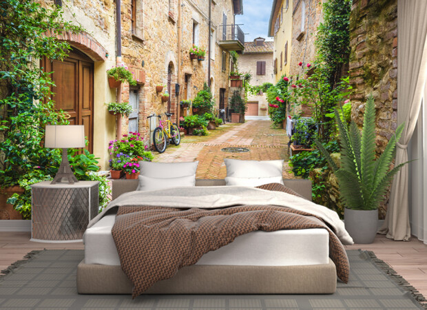 улочка с цветами