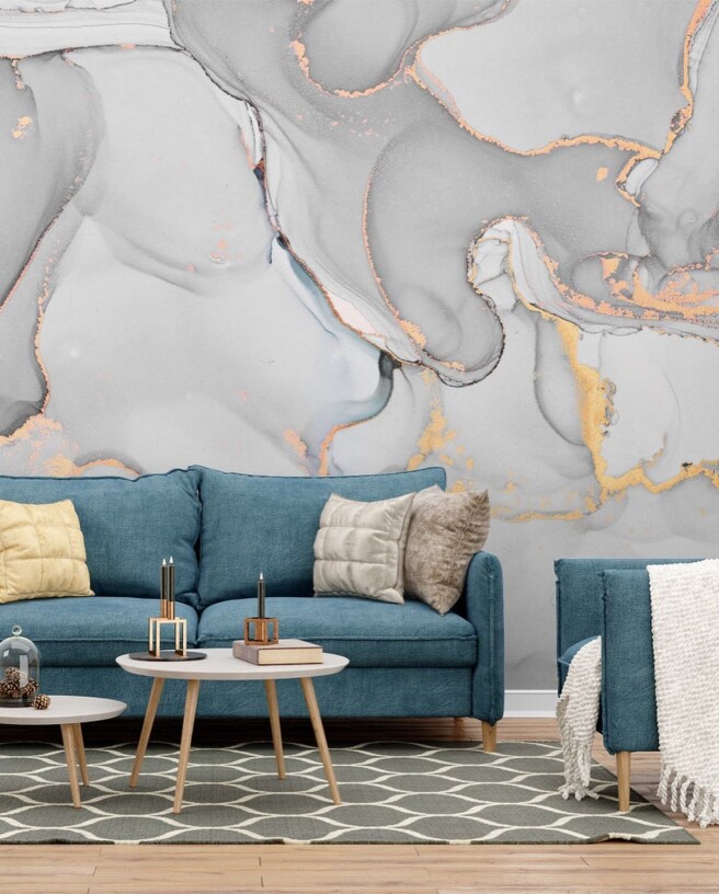 Фотообои светло серый флюид