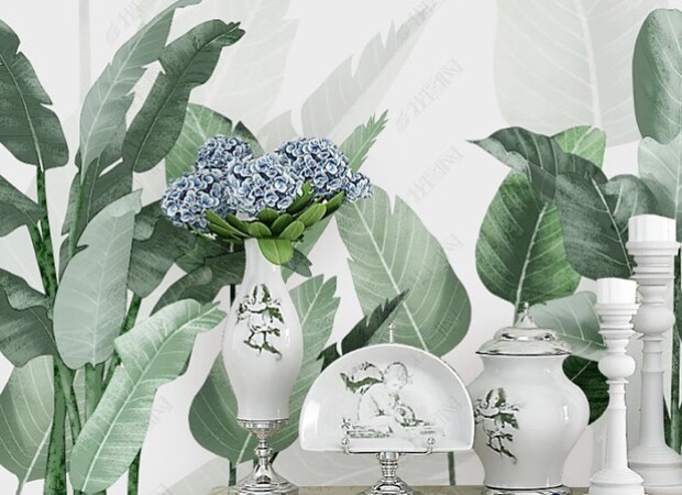 Тропические объемные листья