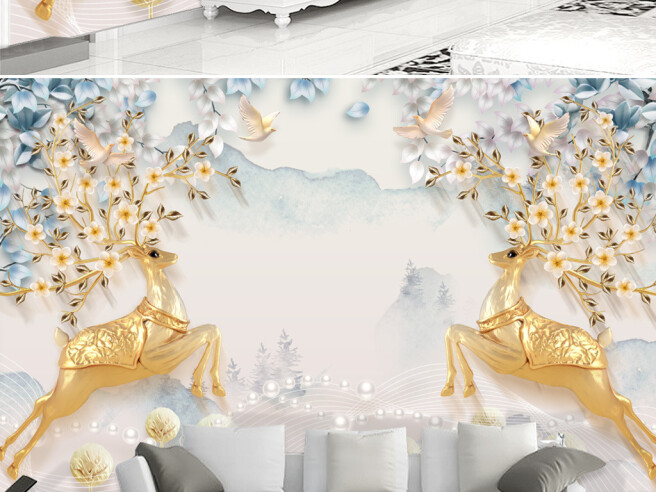 Фотообои Нарядные олени