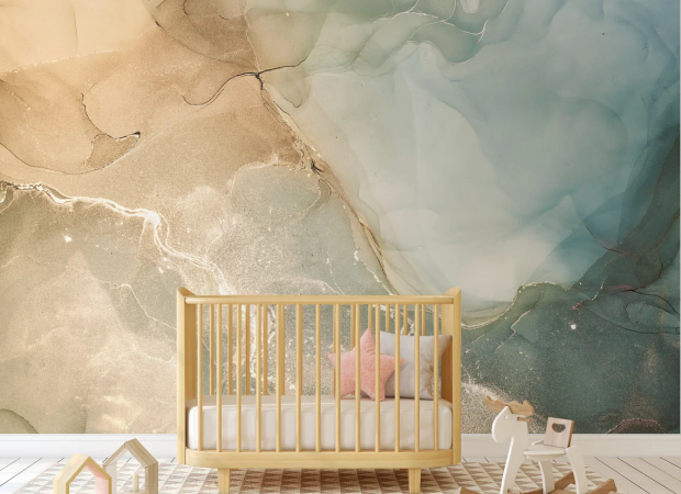 бежево-синий флюид с оттенком зеленого