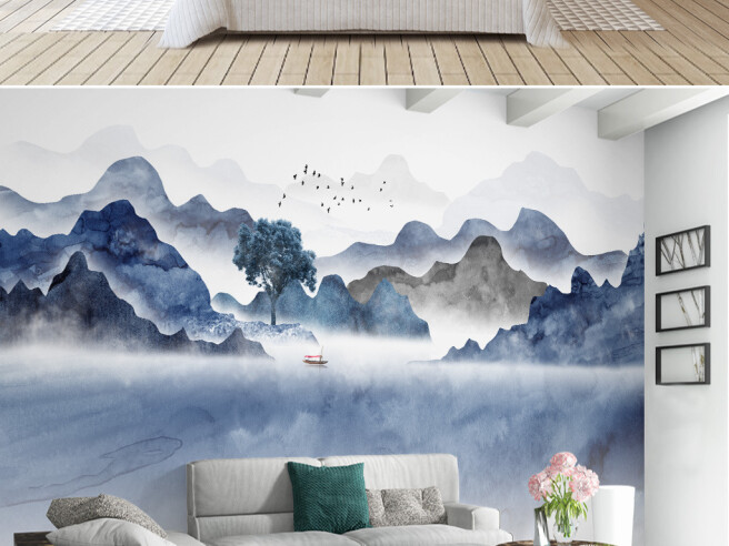 Фотообои Озеро в дымке