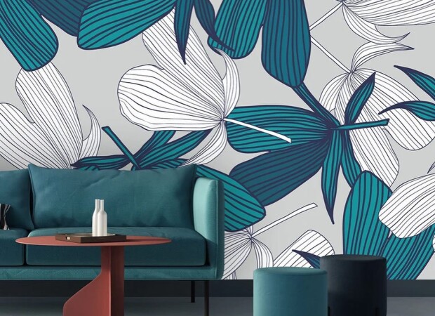 растительность из линий