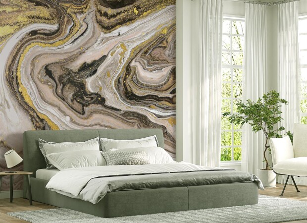 бежево-коричнево-золотой флюид