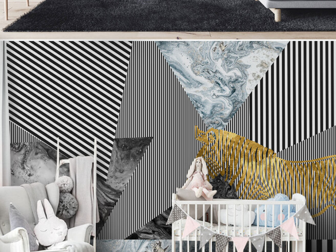 Фотообои Золотая зебра