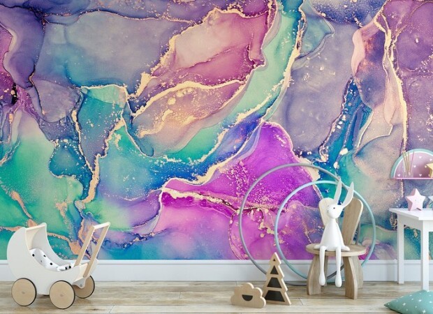 разноцветный яркий флюид