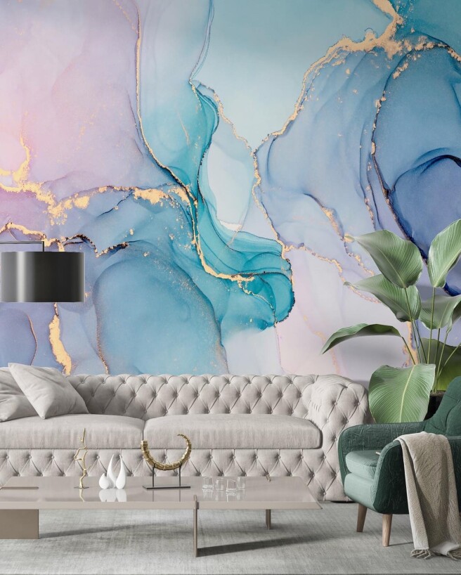 Фотообои нежный цветной флюид