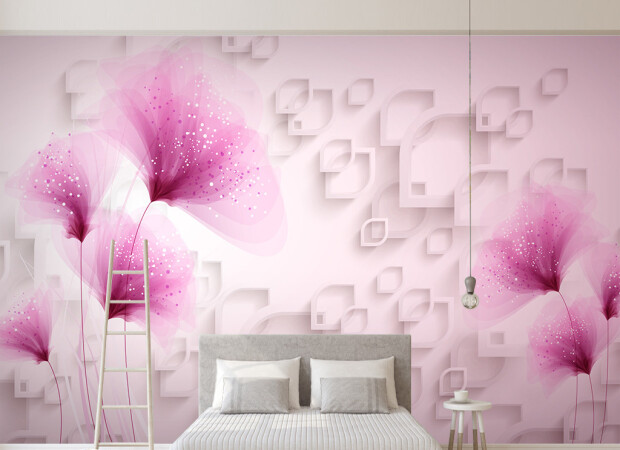 Тонкие розовые цветы