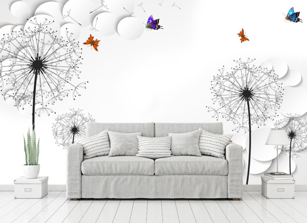 бабочки и одуванчики