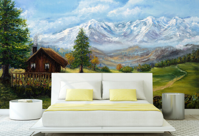 Фотообои Домик кистями