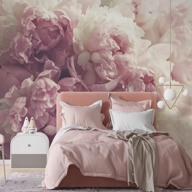 Фотообои розовые пионы