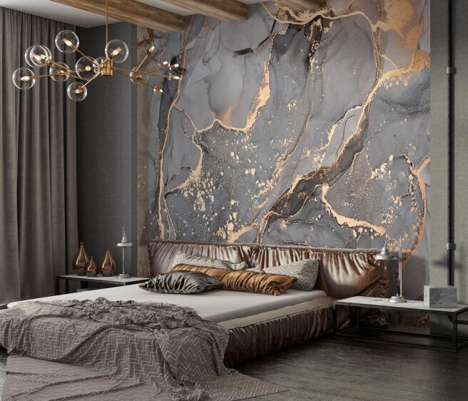 Фотообои серое золото