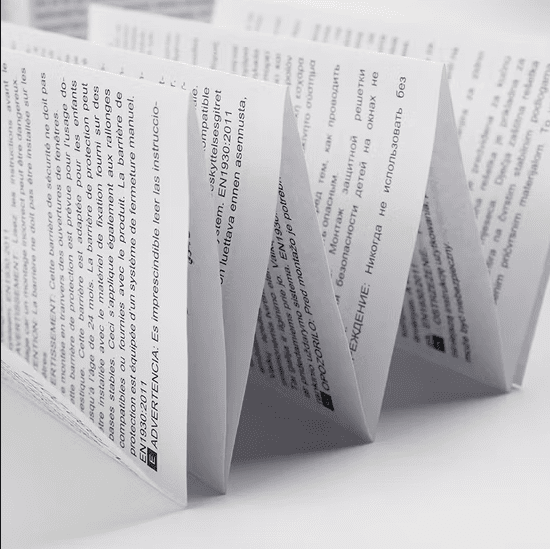 Печать инструкций, гарантийных талонов